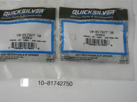 10-81742750 Mercury 10-817427 Marine Quicksilver Mercruiser Bolt / Screw Oem Pack Of 2 Ea