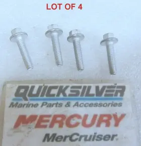 10-821291 Mercury E97 Quicksilver 25 Screw Lot Of 4 Oem New Factory Boat Parts