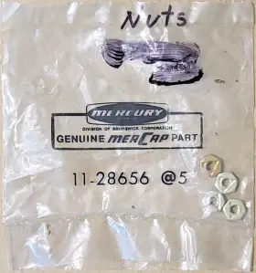 11-28656 Mercury 4 New Oem Quicksilver Nuts #