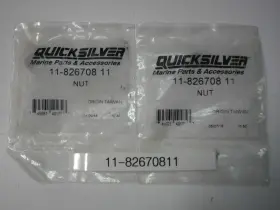 11-82670811 Mercury 11-826708 Marine Quicksilver Mercruiser Nut Oem Pack Of 2 Each