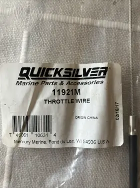 11921m Mercury New Oem 0810 Quicksilver Throttle Wire