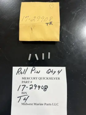 17-29908 Mercury Quicksilver Roll Pin Qty 4 Oem Inch New Old Stock T4 2-25