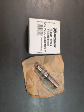 19-8m0112869 Mercury New Oem Quicksilver Oil Plug Assembly