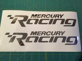 2014mercuryracing Mercury Racing 2014 11 Inch New Chrome Sticker Race Boat Outboard Decal You Get 2