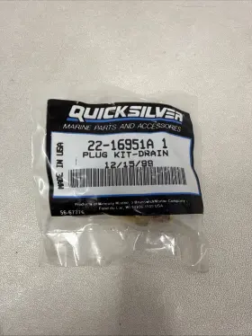 22-16951q Mercury Mercruiser Quicksilver Oem Part # 1 Plug-drain