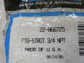 22-866725 Mercury R15 Quicksilver Brass Fitting Oem New Factory Boat Parts #3