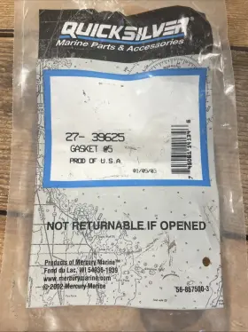 27-39625 Mercury Quicksilver Gasket Qty-2 Oem Nos