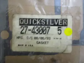 27-430075 Mercury New Oem 0810 Quicksilver Gasket #2