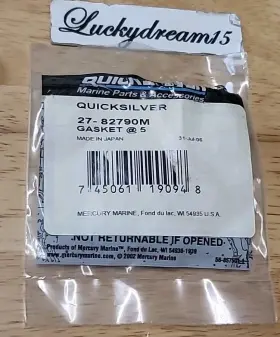 27-82790m Mercury Lot Of 5 Quicksilver Filter Gasket Oem New Factory Boat Parts
