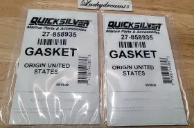 27-858935 Mercury Lot Of 2 Oem New Quicksilver Cover Gasket