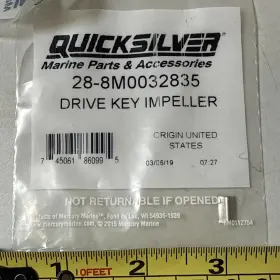28-8m0032835 Mercury Drive Key Impeller Lot Of 2 Pcs
