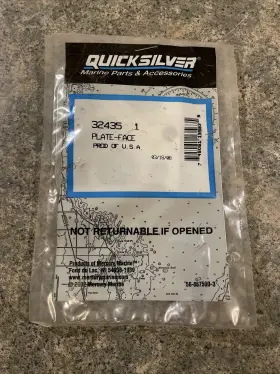 324351 Mercury Quicksilver Oem Face Plate Nos