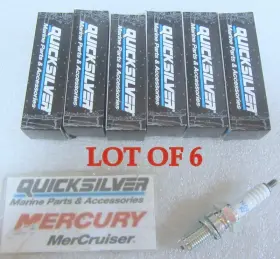 33-827858q Mercury Sp24 Spark Plug Ngk Dpr6ea-9 Lot Of 6 Oem New Boat Parts