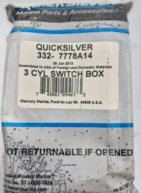 332-7778a14 Mercury Quicksilver Oem 3 Cylinder Switchbox