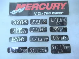 37-13722a12 Mercury A10t Quicksilver Decal Set Oem New Factory Boat Parts