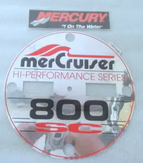 37-818990 Mercury G45 Quicksilver 800 Hp Rear Decal Oem New Factory Boat Parts