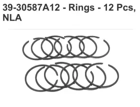 39-30587a12 Mercury Quicksilver Piston Ring Set J