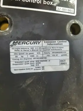 42878a2 Mercury 2002 90 Hp Exhaust Housing Cover #3