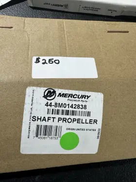 44-8m0142838 Mercury Marine Prop Shaft Part #8m0142838 New Brand Oem