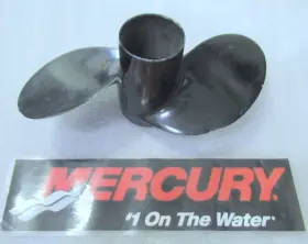 48-37320 Mercury Aluminum Prop 6 Spline 2-blade Oem Used Factory Boat Parts