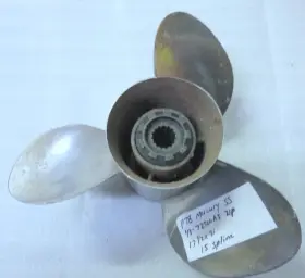 48-72500a5 Mercury F9 Ss Propeller 21p 13-1/2x21 15 Spline Oem Used Boat Parts