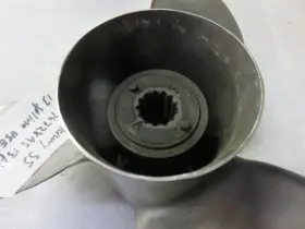 48-76228a5 Mercury F9 Ss Propeller 13p 13 Spline Oem Used Factory Boat Parts #2