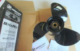 48-8m0185637 Mercury Black Max 3rh Propeller 10.6 X 12 Inch Oem New Boat Parts