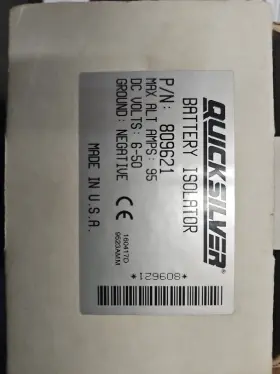 809621 Mercury Genuine Quicksilver Isolator Battery Oem New Factory Boat Part