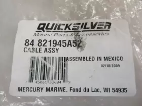 84-821945a52 Mercury W36 Quicksilver Cable Assembly Oem New Factory Boat Parts #2
