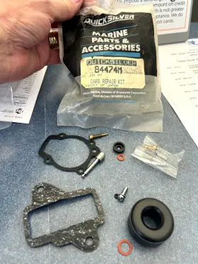 84474m Mercury Quicksilver Carburetor Repair Kit Part No. Pkg Has Been Open #3