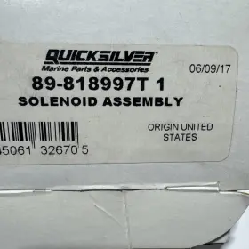 89-818997t Mercury New Quicksilver 1 Solenoid Assembly Oem Factory Boat Part