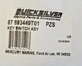 893449t01 Mercury Quicksilver Key Sawitch Assembly