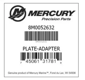 8m0052632 Mercury Mercury-mercruiser Plate-adapter 970