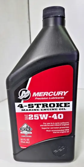 8m0078627 Mercury Sae 25w40 Oil Quart Sold By The