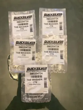8m0204724 Mercury 5 New Quicksilver Marine Propeller Tab Washers .770