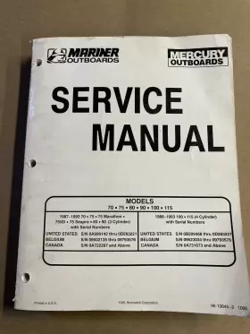90-13645-2 Mercury 90-13645--2 Oem Mariner Outboard Service Manual 70-115 Models P/n Used