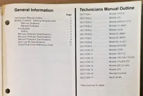 90-816981940 Mercury Used Oem 1994 Mariner / Outboard Technicians Handbook # #2
