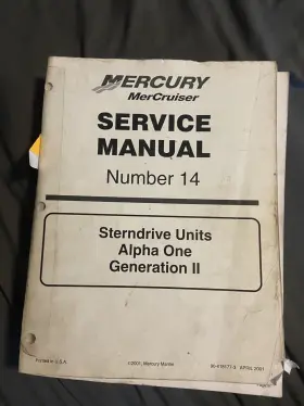 90-818177-3 Mercury Oem 2001 Mercury/mercruiser Sterndrive Service Manual #14