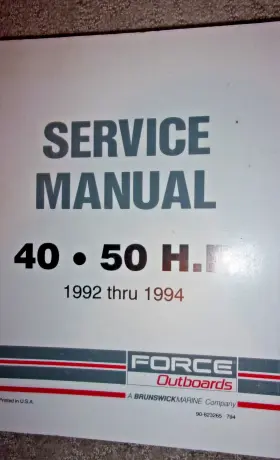 90-823265 Mercury 1992-1994 Oem Force Outboard Service Manual For 40/50 Hp 794
