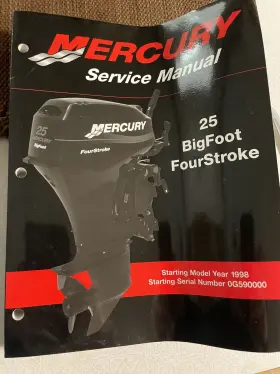 90-854785r2 Mercury Marine Boat 25 Bigfoot Fourstroke 1998 Service Manual P/n