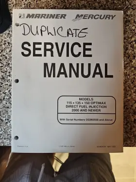 90-859494 Mercury Oem 1999 Mariner Outboard Service Manual 115-150 Dfi