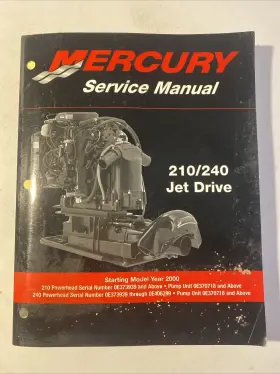 90-877837r01 Mercury Oem Outboard Service Manual For Hp 210/240 Jet Drive