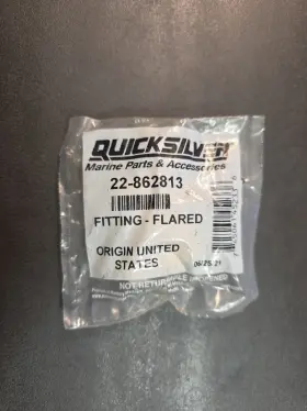 22-862813 Mercury Marine New Oem Quicksilver Mercruiser Flared Fitting
