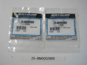 25-8m0052669 Mercury Marine Quicksilver Mercruiser O-ring Oem Pack Of 2 Each