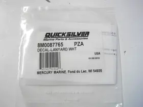 8m0087765 Mercury Marine Quicksilver Mercruiser Decal Lanyard Oem