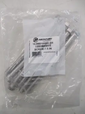 10-8m0185654 Mercury Mercruiser 7 1/2 Inch Screw Pack Of 6 Silver Marine Boat