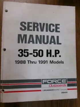 Ob4645 Mercury Oem Outboard Service Manual 35-50 Hp 1988-1991 Models S/n