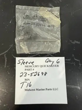 23-52698 Mercury Quicksilver Sleeves Qty 6 P/n T16 3-25