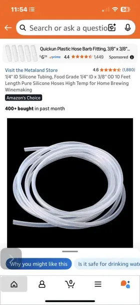 B08l1tz54j Metaland 1/4 Inch Silicone Tubing 316 Stainless Steel