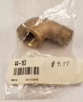 44-163 Midland Metal Bronze 1/2 Inch Npt M To F 90 Elbow Pipe Adapter 44-163 Midland Metal Bronze 1/2 Inch Npt M To F 90 Elbow Pipe Adapter